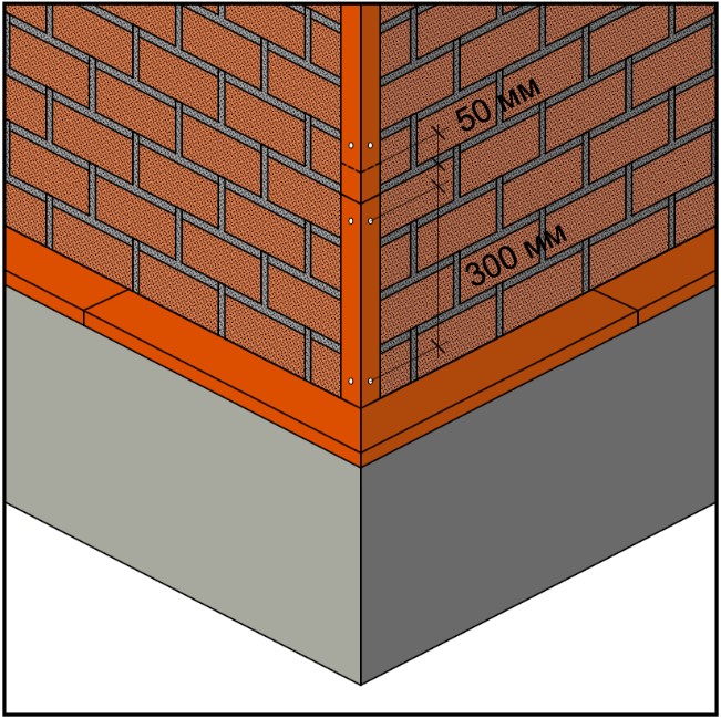 Прогрев клеевых полос фасадной плитки строительным
                        феном brick.jpg