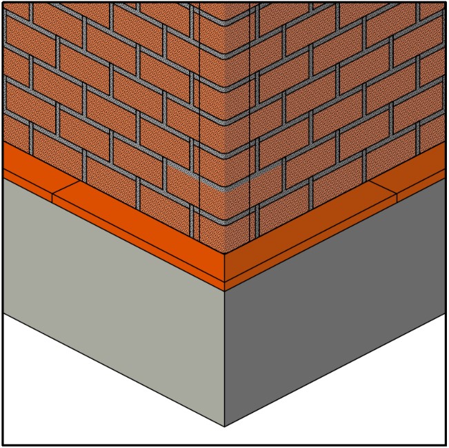 Устройство внешних углов при помощи угловых
                        элементов brick