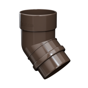 Колено водосточное 45˚ Люкс (Lux) Шоколад, (RAL 8019)